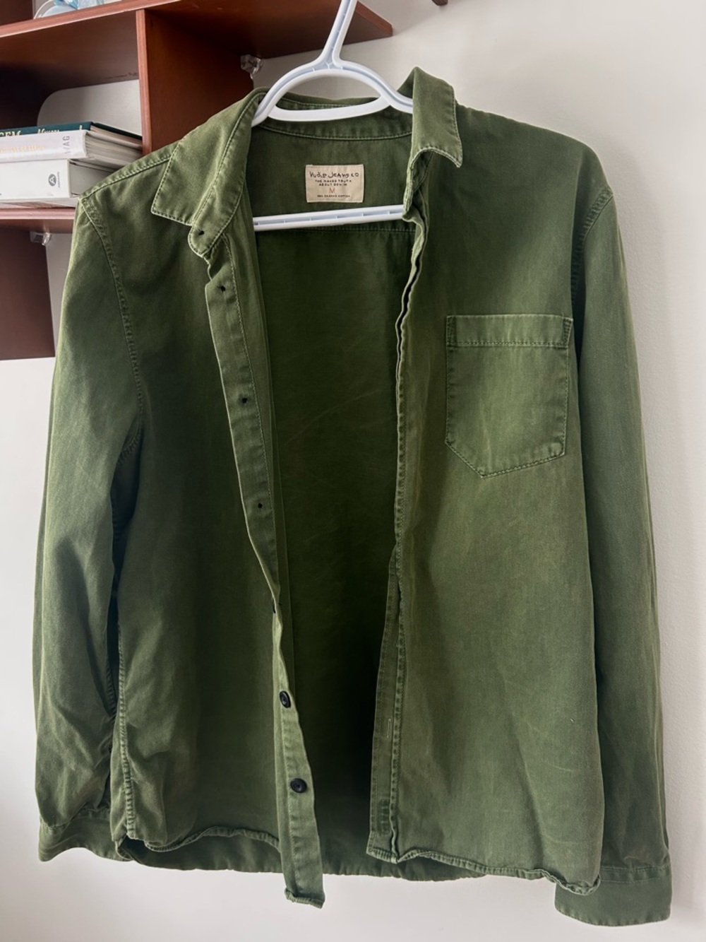 Nudie Jeans Co. Olive Green Utility Shirt Jacket